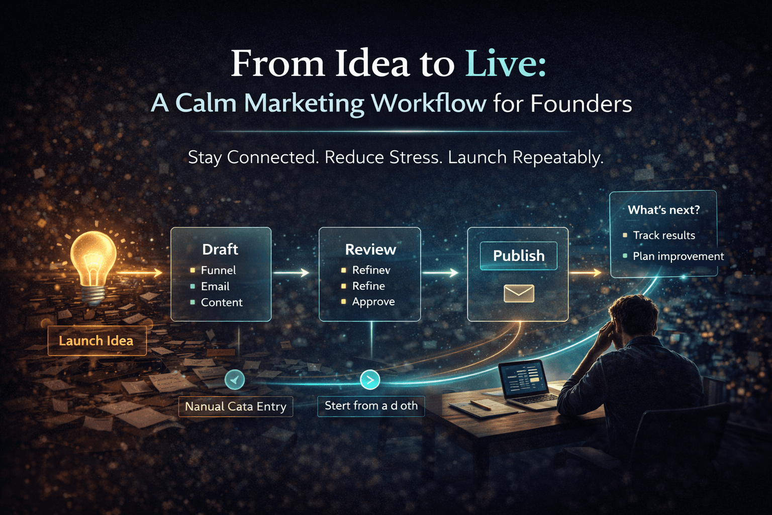 From Idea to Live: A Calm Marketing Workflow for Founders