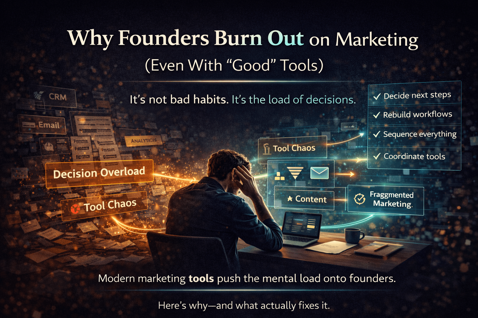 Why Founders Burn Out on Marketing (Even With “Good” Tools)