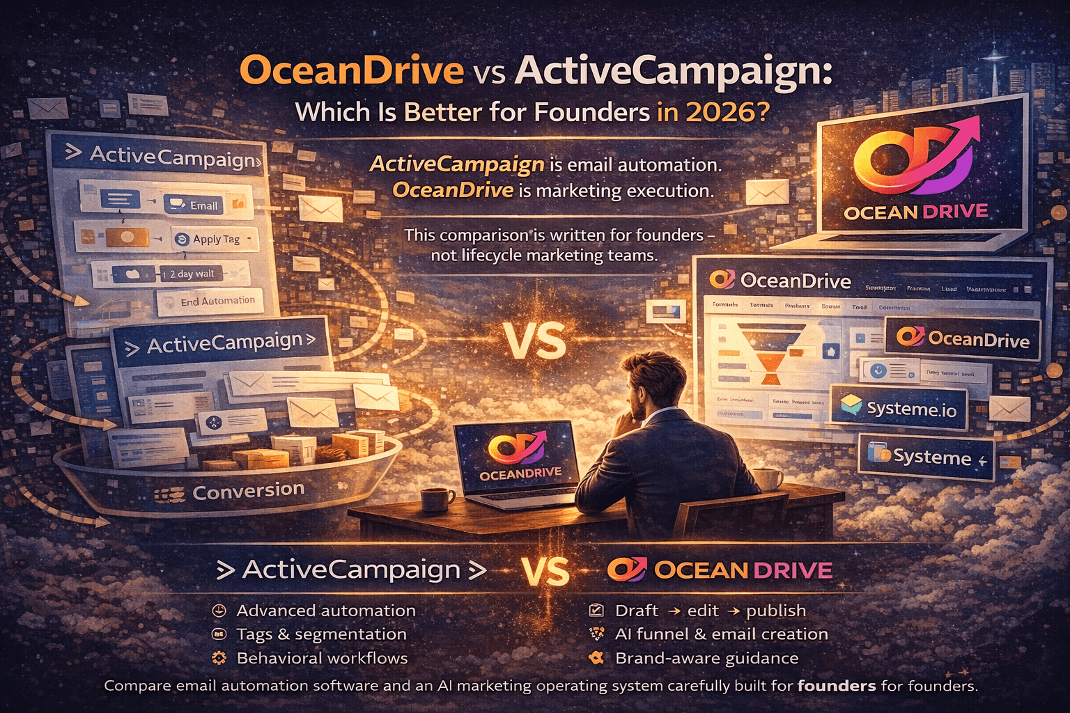OceanDrive vs ActiveCampaign: Which Is Better for Founders in 2026?