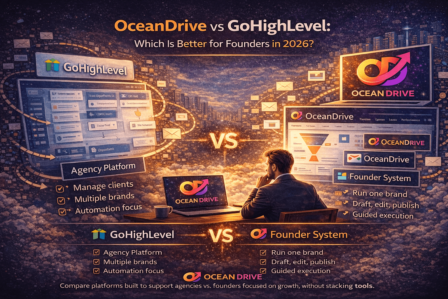OceanDrive vs GoHighLevel: Which Is Better for Founders in 2026?