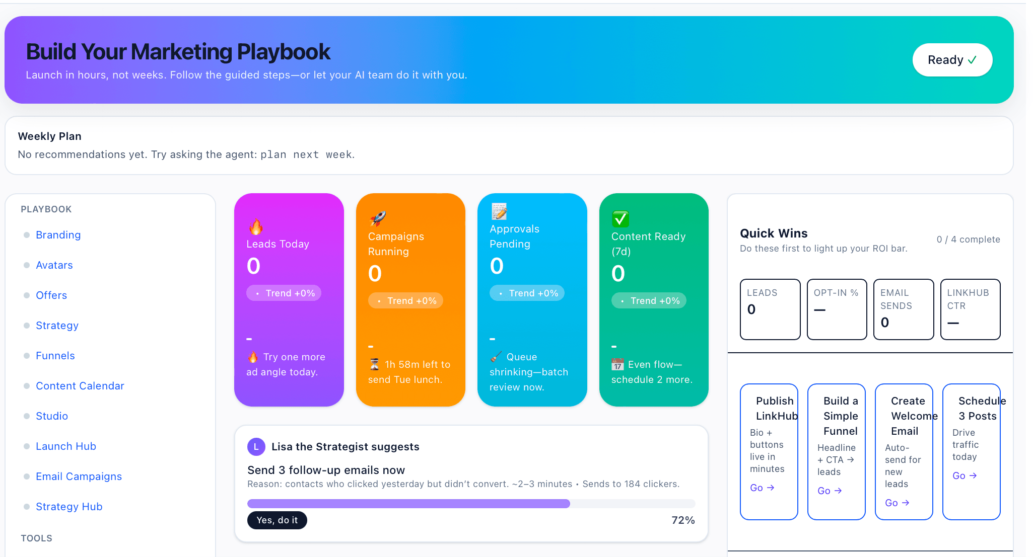 App dashboard preview